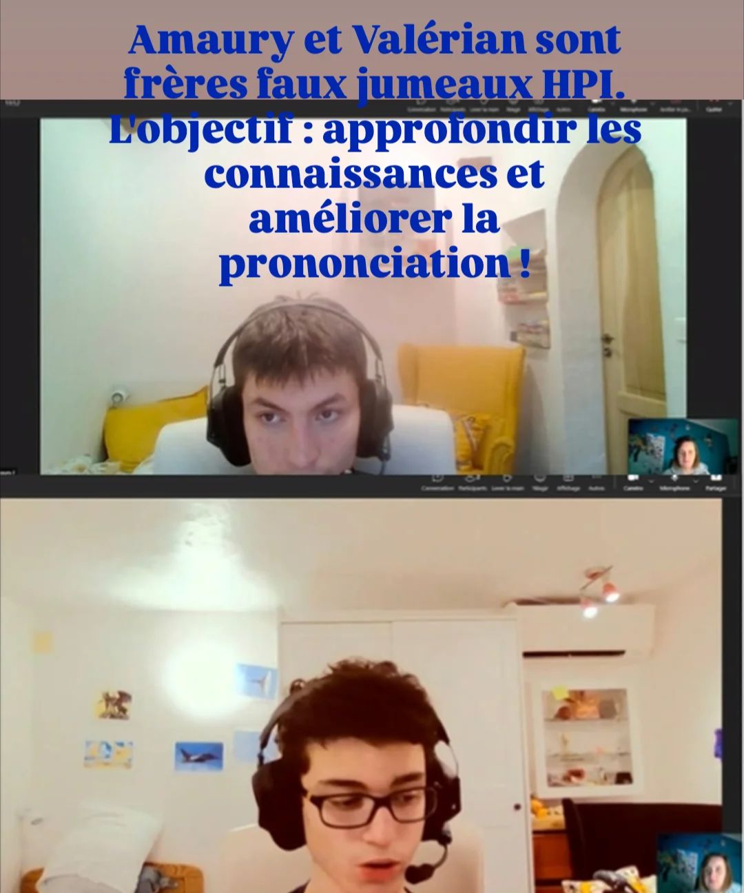 cours anglais frères jumeaux