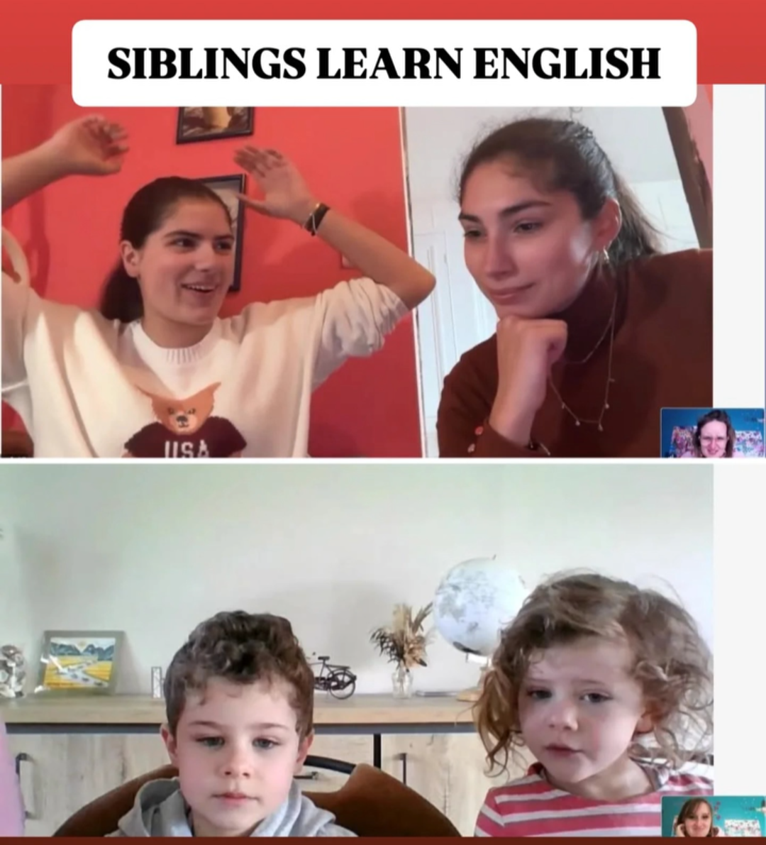 SIBLINGS LEARN ENGLISH