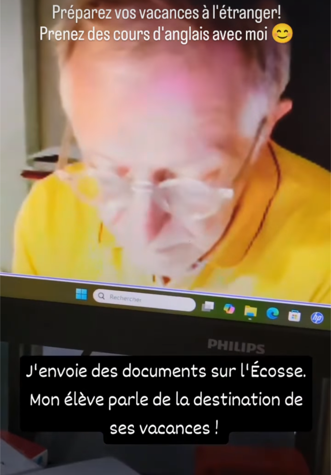 Cours d'anglais pour voyager seniors.